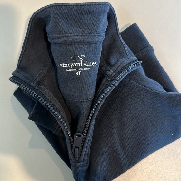 Vineyard Vines Boys Navy Quarter Zip (3T) - Picture 4 of 4